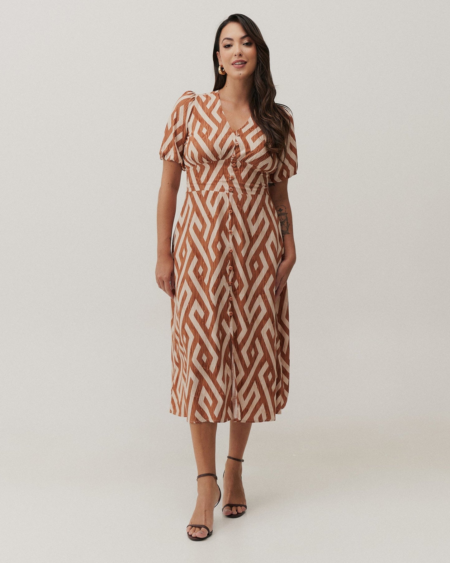 Vestido Midi Estampado 70281