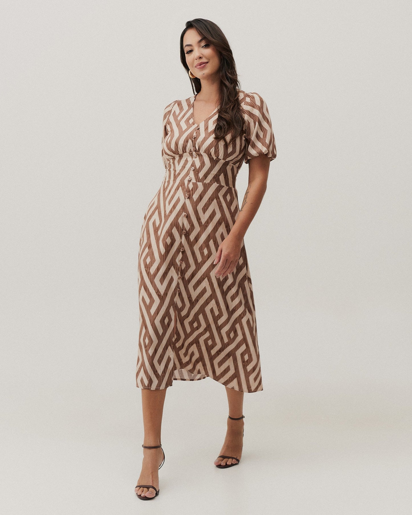 Vestido Midi Estampado 70281