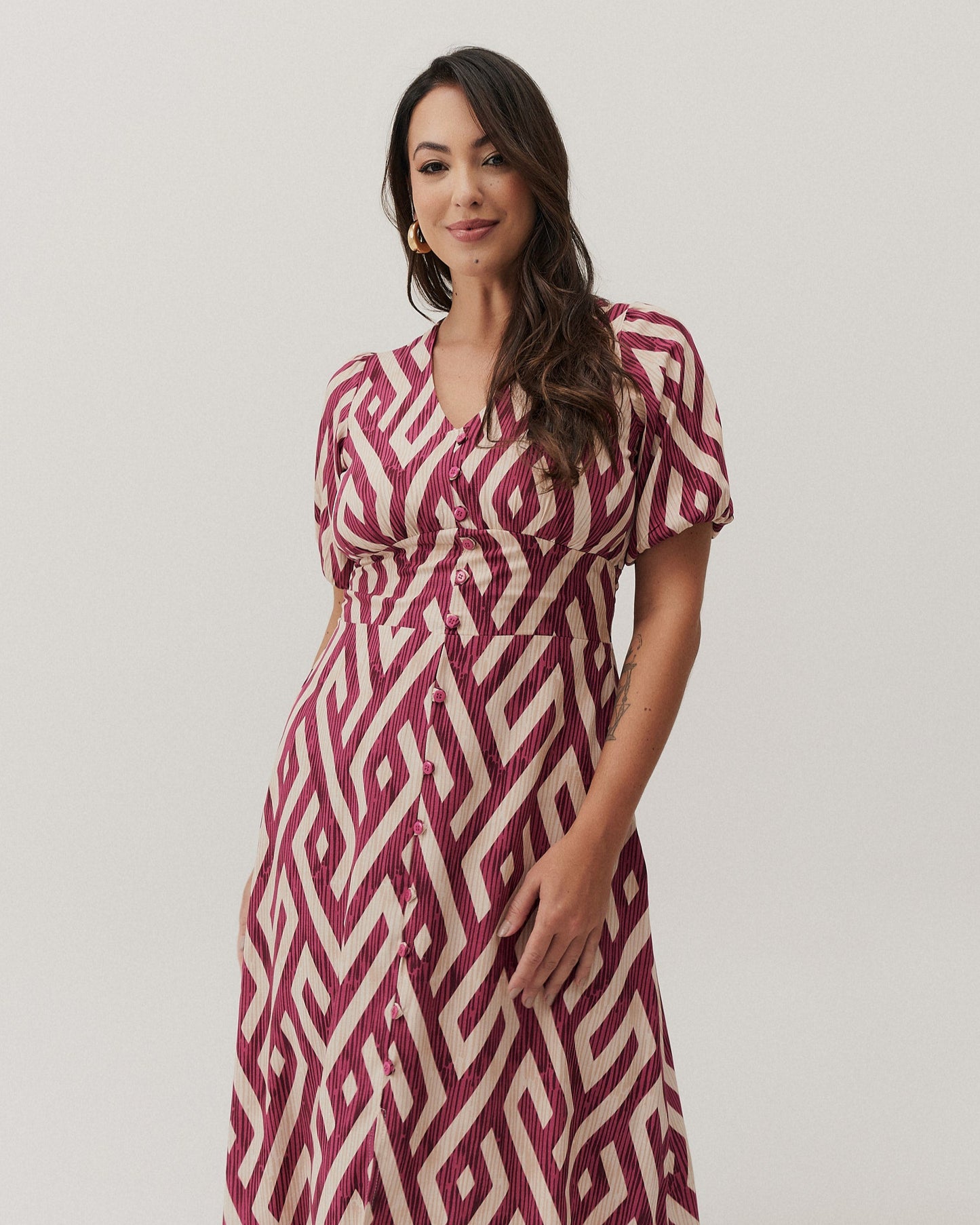 Vestido Midi Estampado 70281