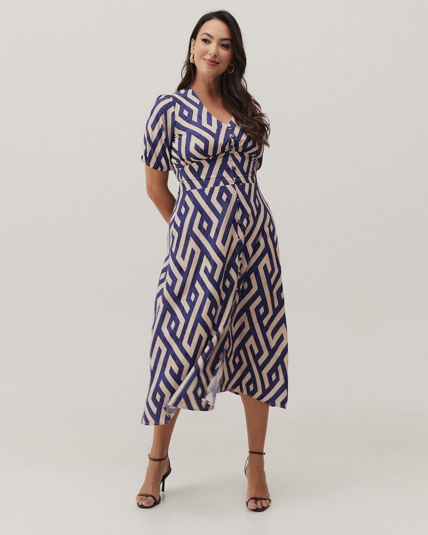 Vestido Midi Estampado 70281