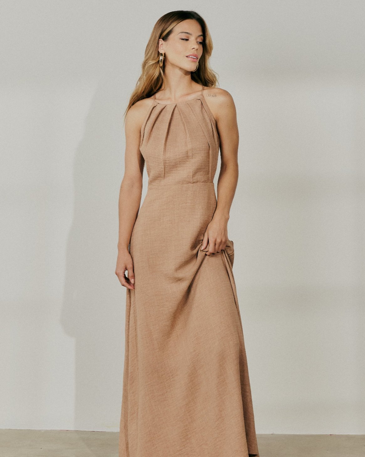 Vestido Longo Melange 47973