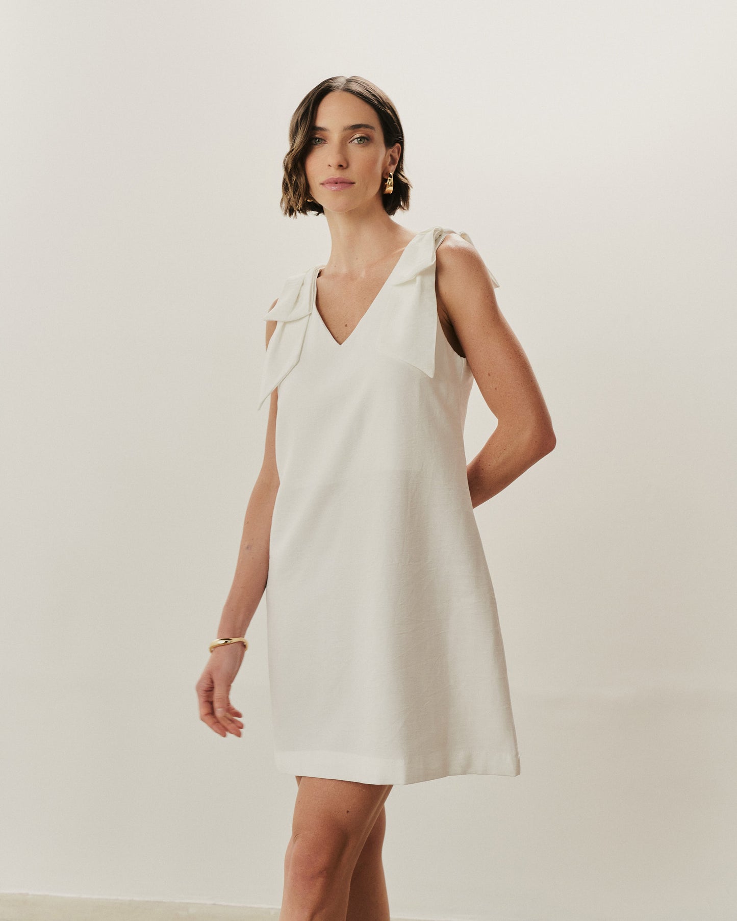 Vestido Curto Com Laço 91260