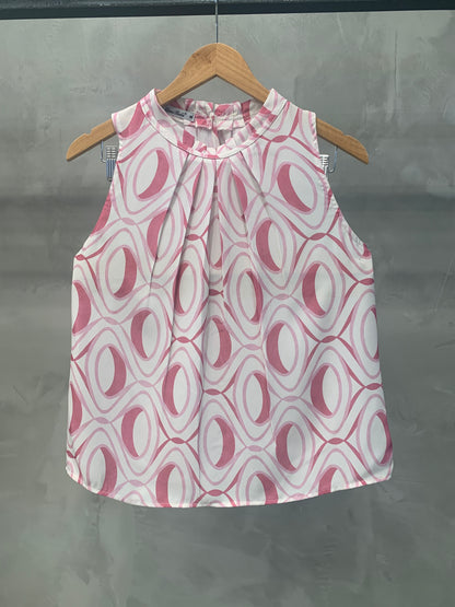 Regata Gola Drapeada Estampada 70520