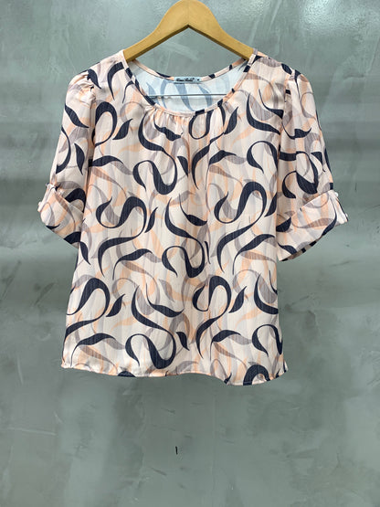 Blusa Manga Bufante Estampada 60051