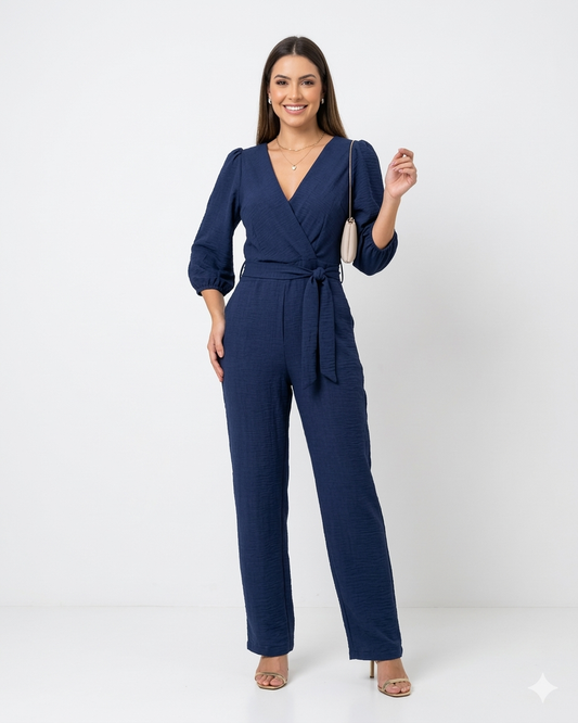 Macacão Manga Longa Transpassado 80001