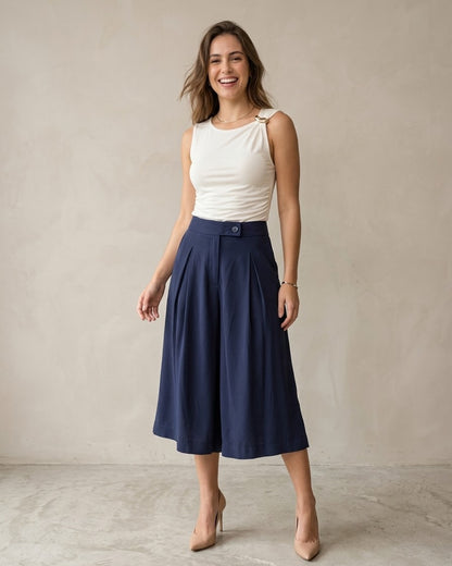 Pantacourt Com Detalhe No Cos 30070