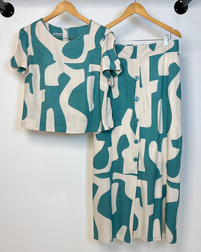 Conjunto Plus de Saia e Cropped 91601