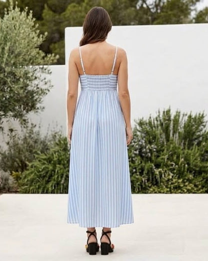 Vestido Listrado Midi 92710