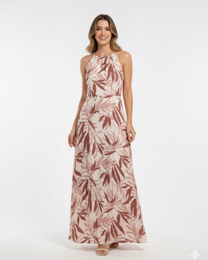 Vestido Longo Folhagem 47976