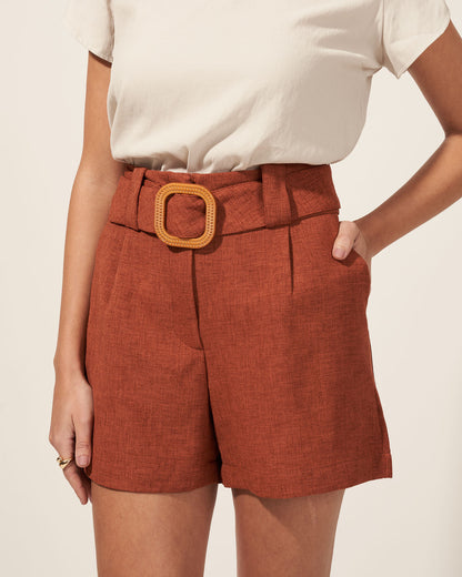 Shorts PolyLinho Cinto 02920