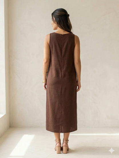 Vestido Midi De Viscose 90507