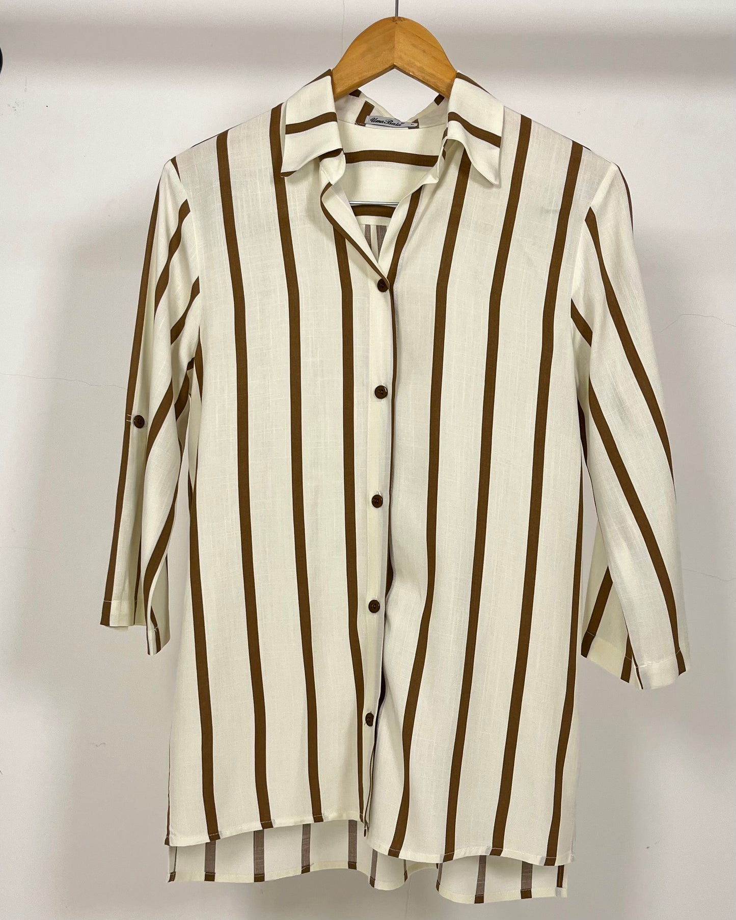 Camisa Listrada Manga Média 49761