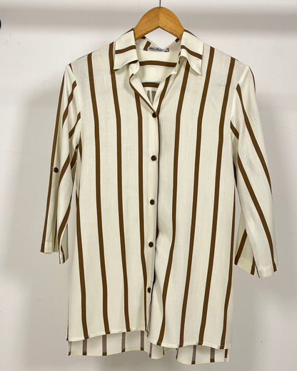 Camisa Listrada Manga Média 49761