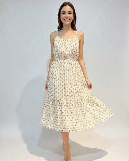 Vestido Midi Gola Franzida 60641