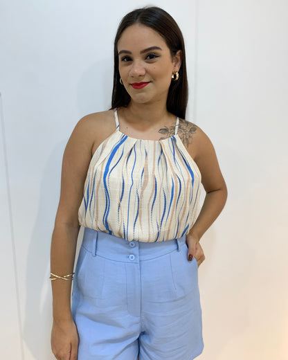 Regata Alça Fina Estampada 48824