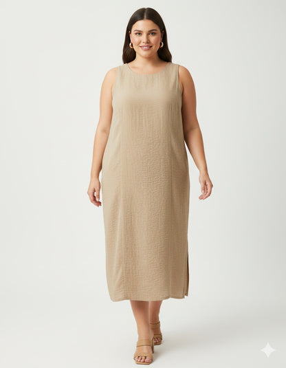 Vestido Plus Midi Polymelange 90501