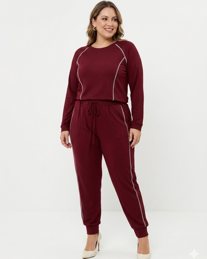 Conjunto Plus de Malha Blusa e Calça 60151
