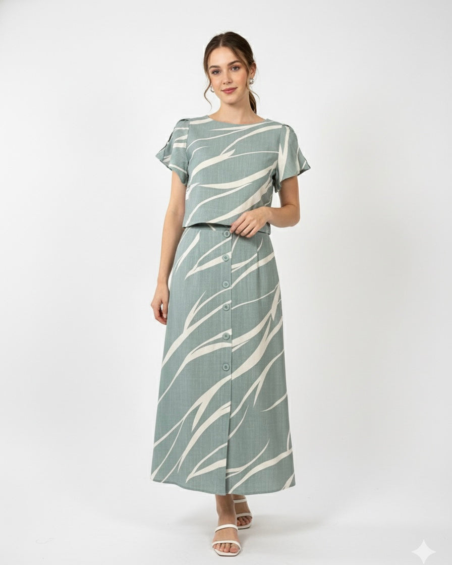 Conjunto Cropped e Saia 91562