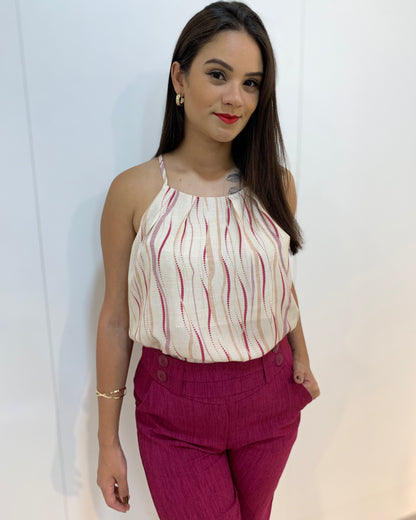 Regata Alça Fina Estampada 48824