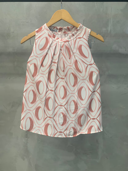 Regata Gola Drapeada Estampada 70520