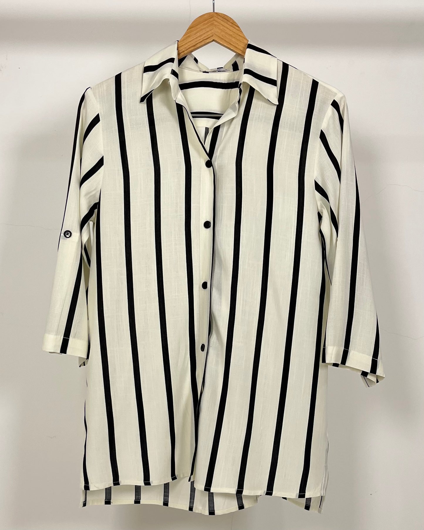 Camisa Listrada Manga Média 49761