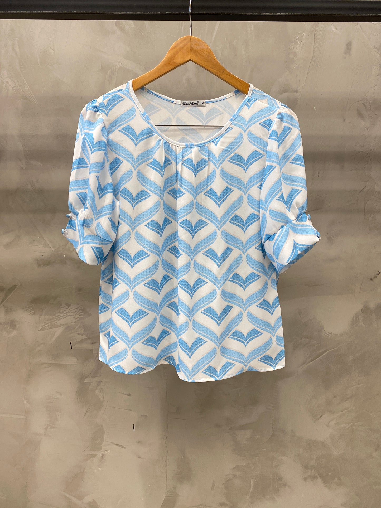 Blusa Manga Bufante Estampada 60057