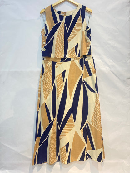 Conjunto Cropped e Saia Estampado 90376