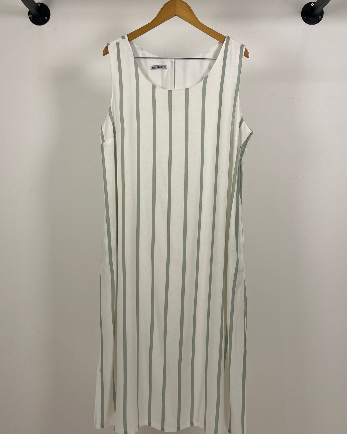 Vestido Midi Plus Linho Listrado 92012