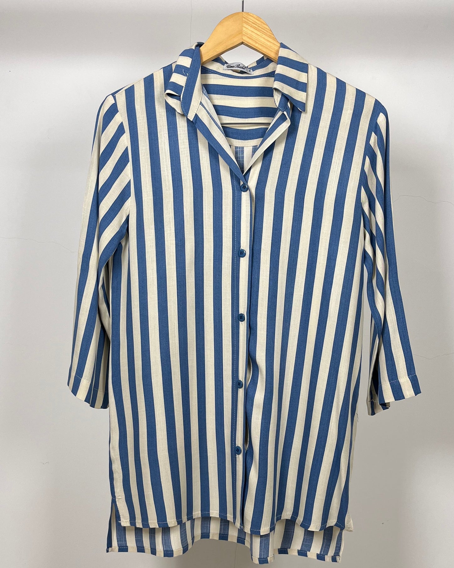 Camisa Listrada Manga Média 49761