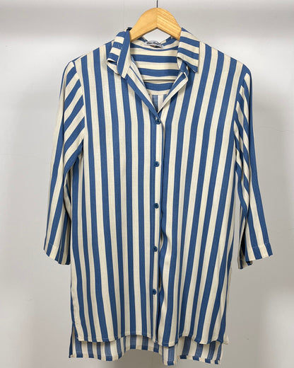 Camisa Listrada Manga Média 49761