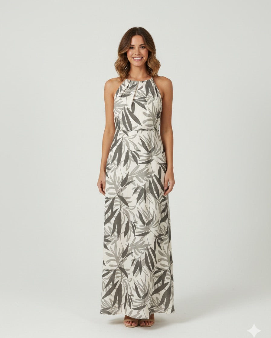 Vestido Longo Folhagem 47976