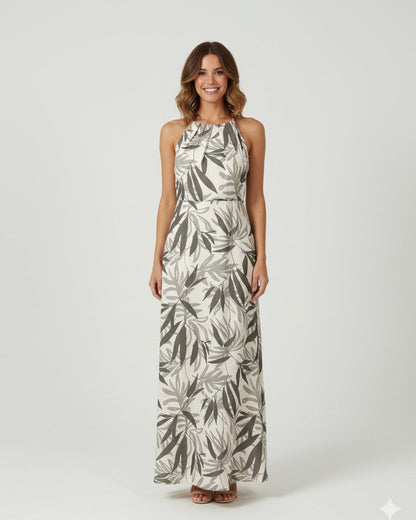 Vestido Longo Folhagem 47976