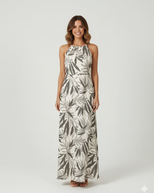 Vestido Longo Folhagem 47976