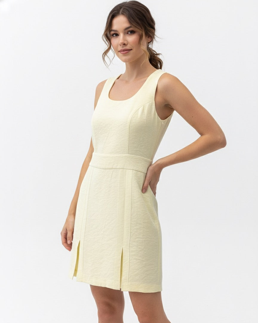 Vestido Curto Com Fenda  91090