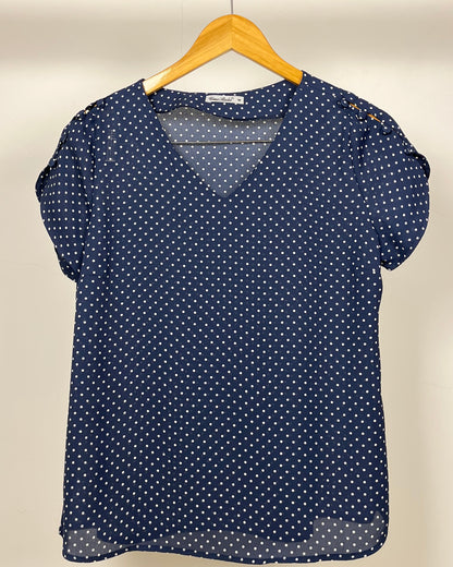 Blusa Botões Decote V Póa Crepe 60722
