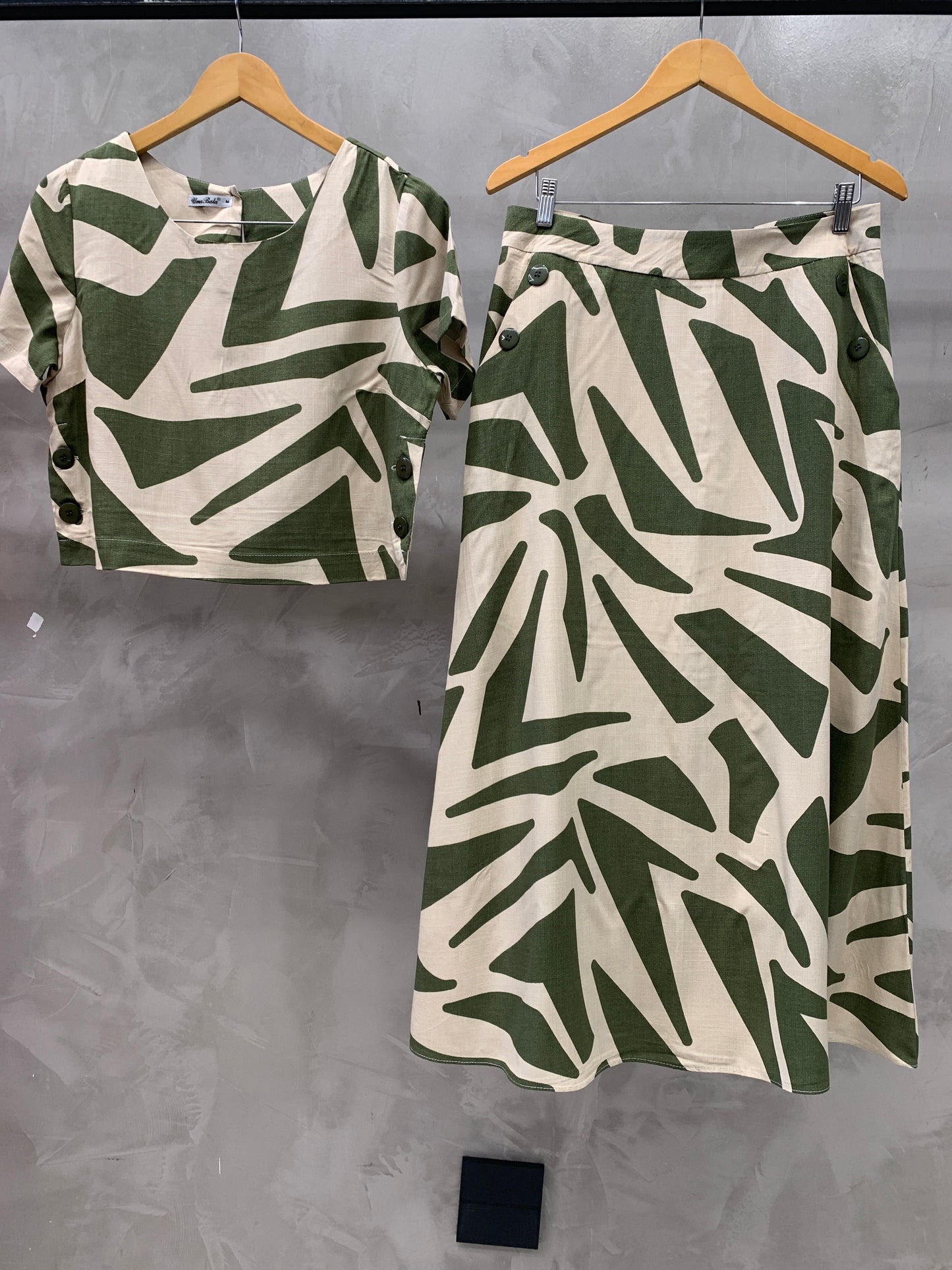 Conjunto Saia e Cropped Estampado 90563
