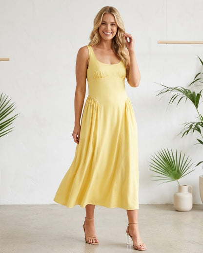 Vestido Decote U Alça Larga 92730