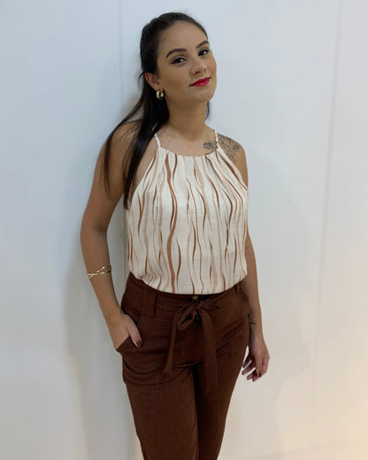 Regata Alça Fina Estampada 48824