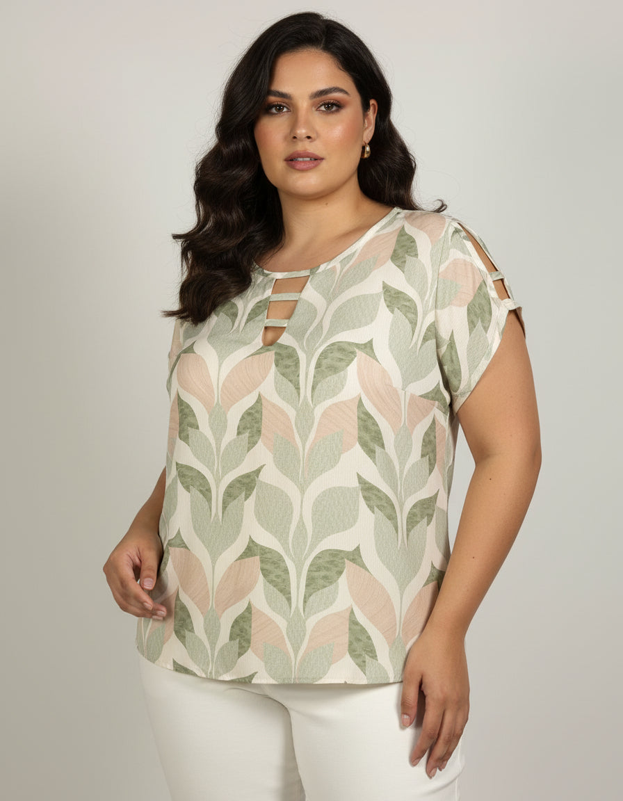 Blusa Plus Estampada 49474