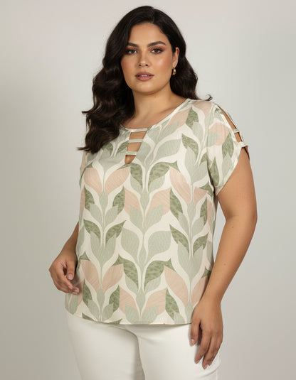 Blusa Plus Estampada 49474
