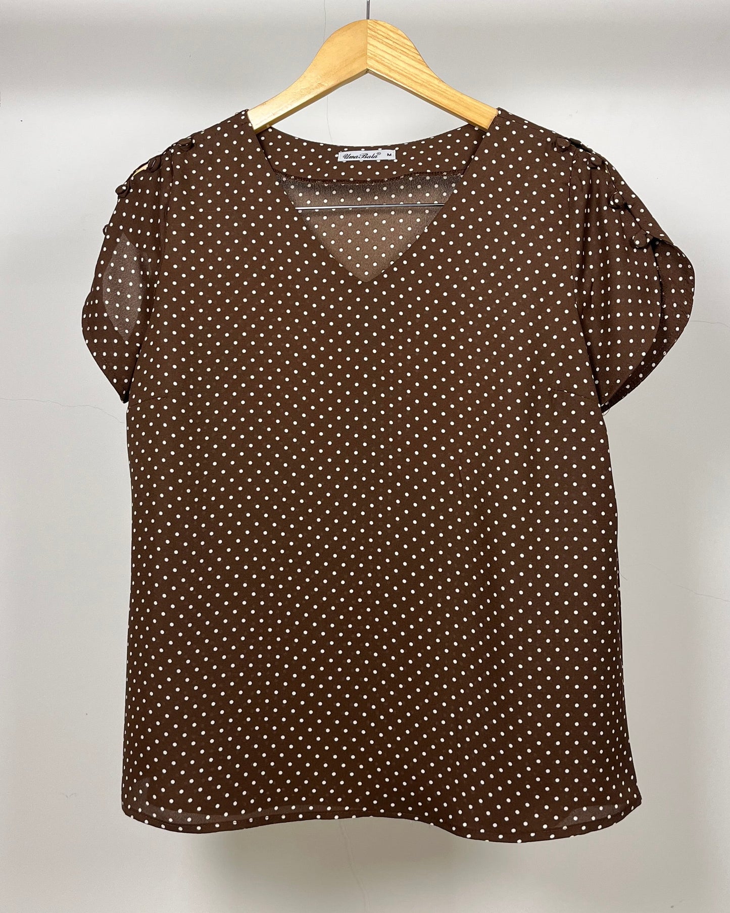 Blusa Botões Decote V Póa Crepe 60722