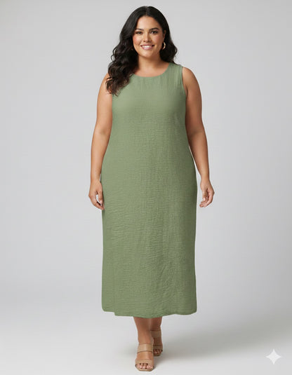 Vestido Plus Midi Polymelange 90501