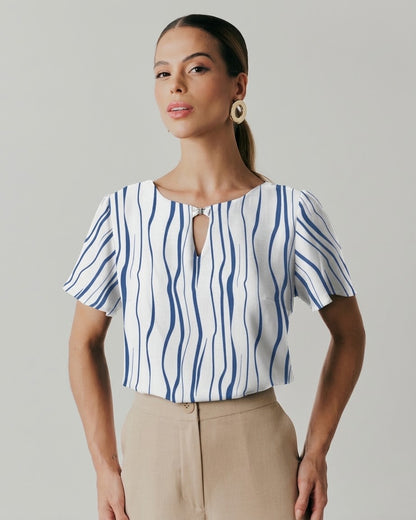 Blusa Estampada com Pingente 90190