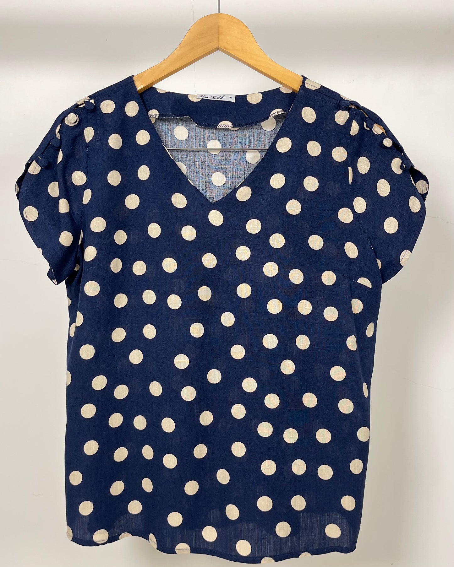Blusa Botões Decote V Póa 60721