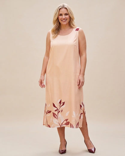 Vestido Midi Plus Com Modelagem Reta E Solta 92010