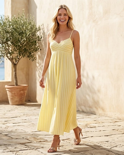 Vestido Listrado Midi 92710