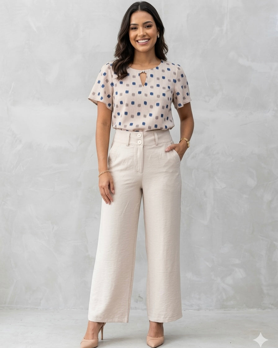 Blusa Estampada com Pingente 90192