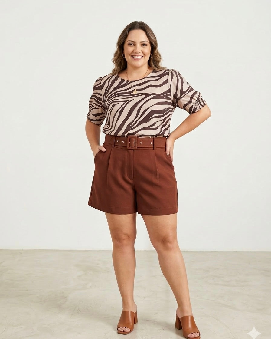 Shorts Plus Com Cinto 29740