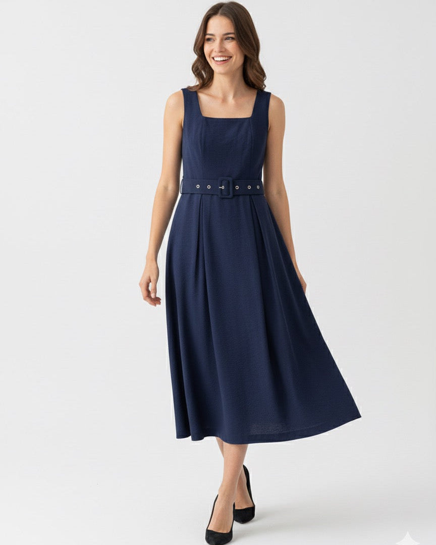 Vestido Midi Cinto 09094