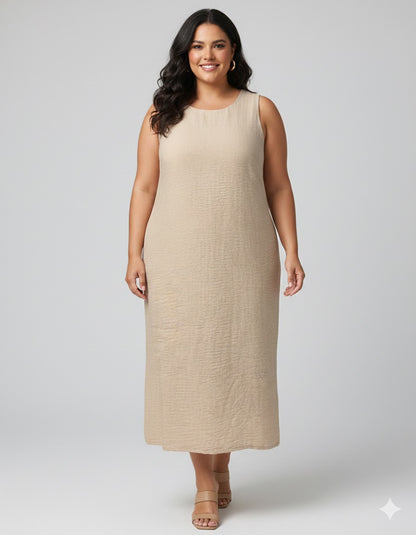 Vestido Plus Midi Polymelange 90501